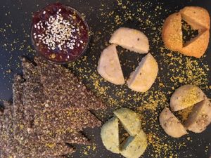 Cheese platter  at MyRaw Cafe in Prague