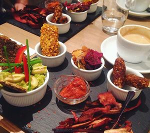 full english at MyRaw Cafe in Prague