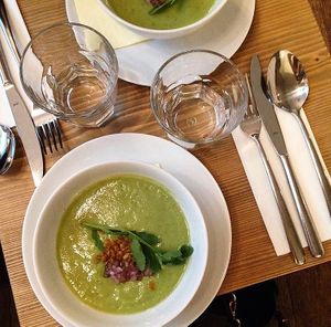 cold soup at MyRaw Cafe in Prague