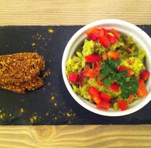 scrambled noegss at MyRaw Cafe in Prague