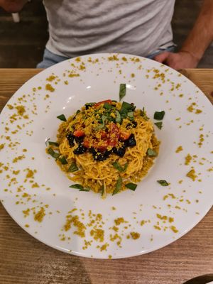 Italian Kelp Noodles at MyRaw Cafe in Prague