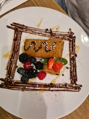 Chocolade crêpe at MyRaw Cafe in Prague