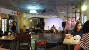 The restaurant at Auroville Cafe in St Petersburg