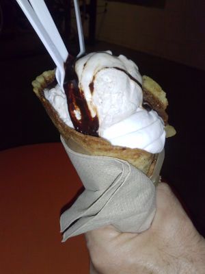 cinnamon and coconut crème
 at Peddler's Creamery in Los Angeles