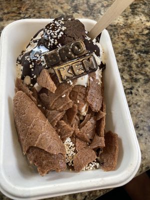 Broken cone with coconut ice cream  at Giapo in Auckland