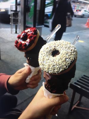 Ice cream with vegan donut  at Giapo in Auckland