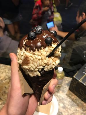 Coffee Hazelnut in Deluxe Cone at Giapo in Auckland