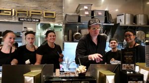 Friendly staff from many countries. at Giapo in Auckland