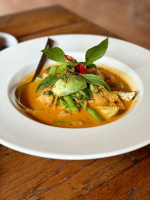 Red curry with soy protein   at Chiang Dao Nest Resort 2 in Chiang Dao