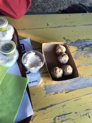 Coco bitterballen at Roots Rock Kitchen in Utrecht