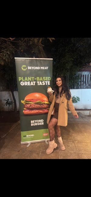 Beyond Burgers! Soy Meat! Seitan! Coconut based cheese! almond based yogurt! everything is vegan! 🌱   at Lebanese Vegans Social Hub in Beirut