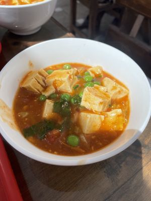 Surprise dish! Tofu in tomato sauce, very good  at El Puente 1 in Arequipa