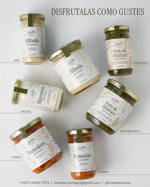 Nuestras salsas veganas hechas con ingredientes locales, 100% plantbased. at Lorettas Cuisine in Panama City