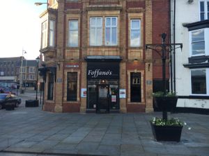 outside at Foffano's in Darlington