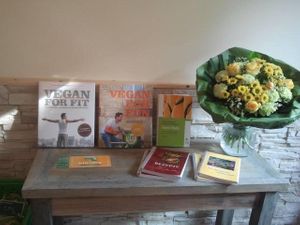 Vegan cooking books at bio4me in Sinsheim
