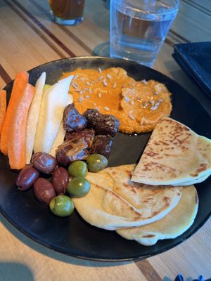 Hummus platter ($17??)  at DEN - Root Down - TC in Denver