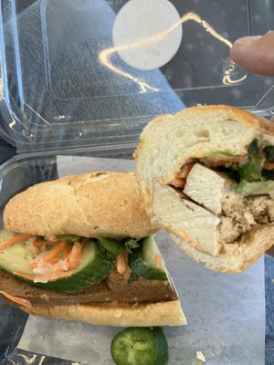 Bahn mi from the grab-and-go counter. Yummy    at DEN - Root Down - TC in Denver