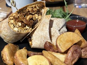 Breakfast burritoos  at DEN - Root Down - TC in Denver