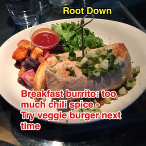 Breakfast burrito  at DEN - Root Down - TC in Denver