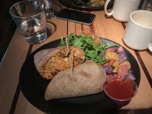 Vegan burrito  at DEN - Root Down - TC in Denver