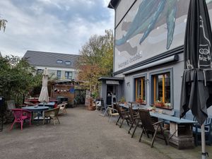 Terrace at Kruemelkueche in Duisburg