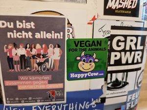 Happy Cow sticker 😊 at Kruemelkueche in Duisburg