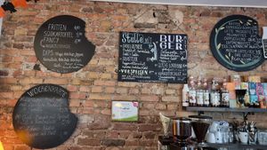 Menu on wall at Kruemelkueche in Duisburg