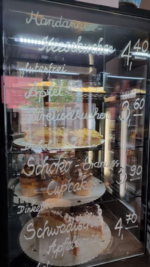 Vegan pastry at Kruemelkueche in Duisburg