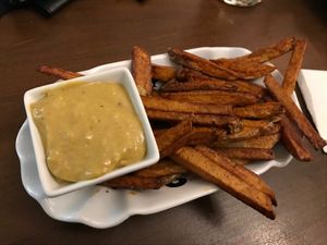Fries with juppi sauce at Kruemelkueche in Duisburg