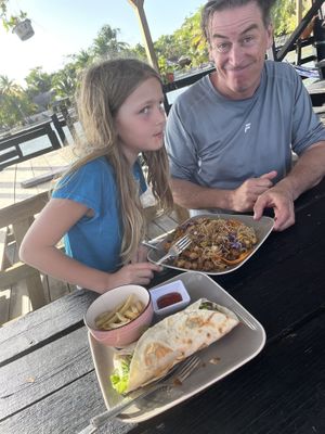 Sooo good vegan pad Thai, and falafel  at Mukunda and Arts in Bocas Del Toro