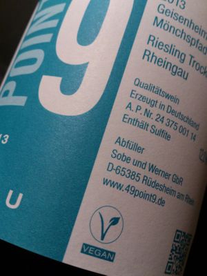 one of the few certified german vegan vine estates at 49point9 in Ruedesheim Am Rhein