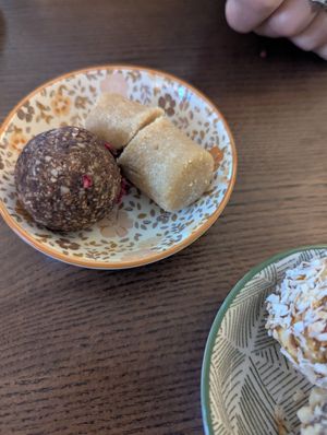 Dessert energy ball type things at Valerijonas in Siauliai