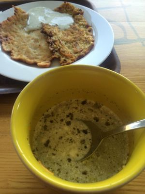 Housewife cooking at Valerijonas in Siauliai