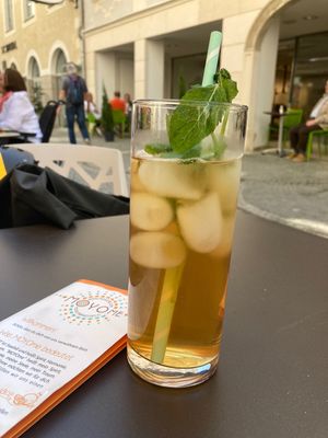 Homemade ice tea  at Moyome in Krems An Der Donau
