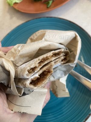  Feuerfleck, local flatbread, with garlic  at Moyome in Krems An Der Donau
