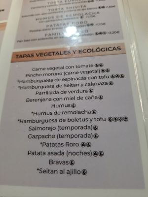 Carta at Mar Robles in Almeria