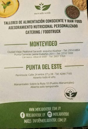 Folleto 2, direcciones at Mercado Verde - Jaime Zudanes in Montevideo