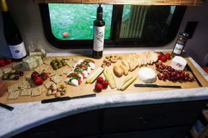 Homemade cheese board at Vromage Dairy-Free Cheese Shop in West Hollywood
