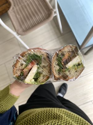 Sandwich of the day. Caprese ❤️🌱  at Vromage Dairy-Free Cheese Shop in West Hollywood