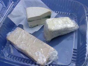 variety of cheeses at Vromage Dairy-Free Cheese Shop in West Hollywood