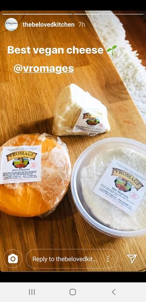 Vegan cheese. Cheddar. Brie. Picorino  at Vromage Dairy-Free Cheese Shop in West Hollywood