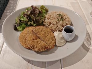 Vegan cutlets at AIN SOPH.SENDAI in Sendai