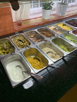 Salad section  at Vegegården in Malmo