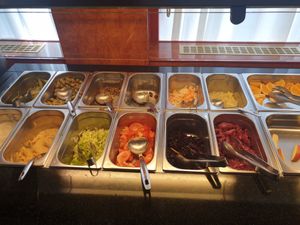 Salad bar at Vegegården in Malmo