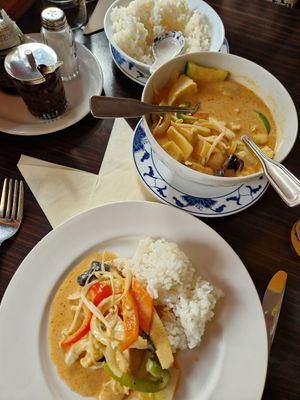 Red curry with tofu at Vegegården in Malmo