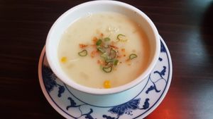 Delicious soup that come with the Buffet Menu. at Vegegården in Malmo