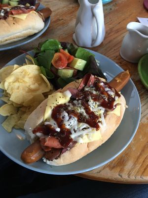 Very tasty hotdog at The Old Hardware Shop in Liverpool