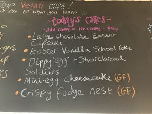 Cake menu   at The Old Hardware Shop in Liverpool