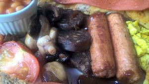 Vegan black pudding! at The Old Hardware Shop in Liverpool