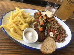 El plat vegà del dia  at Ona Beach Bar in Roses